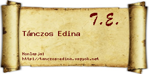 Tánczos Edina névjegykártya